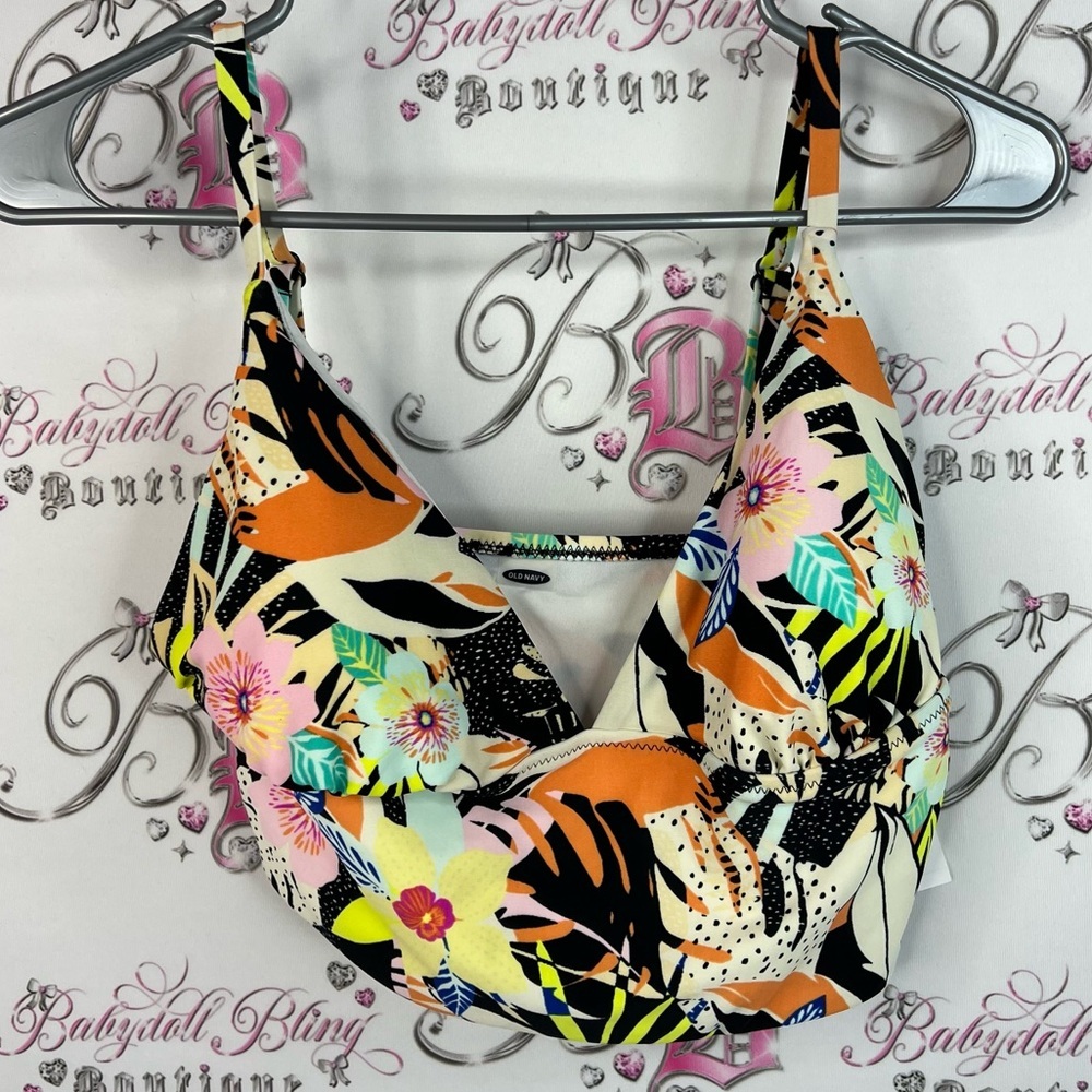 Old Navy bikini top brand new with tags flowers floral Multicolor Bikini Top